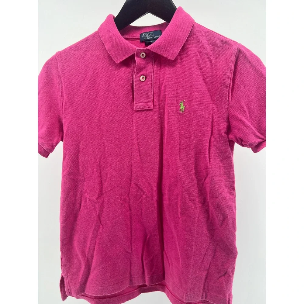 Kids Polo Ralph Lauren‎ Pink Short Sleeve Polo Shirt Size M 10 12